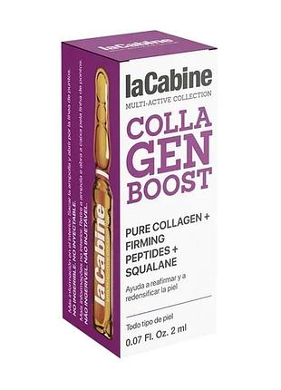 Висококонцентрована ампула з колагеном для пружності шкіри обличчя collagen boost lacabine 2 мл