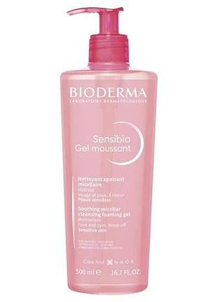 Очищуючий гель для чутливої шкіри bioderma sensibio gel moussant 500 мл