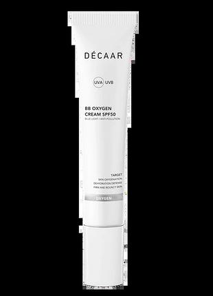Вв-крем decaar кисневий spf 50 з перфтордекаліном ivory bb oxygen cream 50 мл