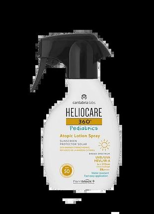 Дитячий сонцезахисний спрей cantabria labs для атопічної шкіри spf 50 heliocare 360º pediatrics atopic lotion spray 250 мл