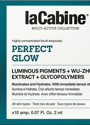 Концентрована сироватка для миттєвого сяйва шкіри perfect glow lacabine 10х2 мл