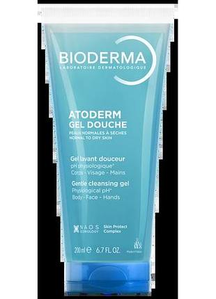 Очищающий гель для душу для сухой кожи bioderma atoderm gel douche 200 мл (3701129811566)