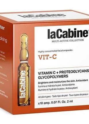 Висококонцентровані ампули для обличчя з вітаміном с vit-c lacabine 10х2 мл