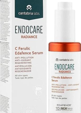 Антиоксидантна захисна сироватка що регенеруе endocare c pure ferulic cantabria 30 мл