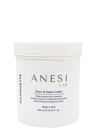 Дренаж і детокс освіжаючий крем-гель silhouette drain & detox anesi lab 500 мл