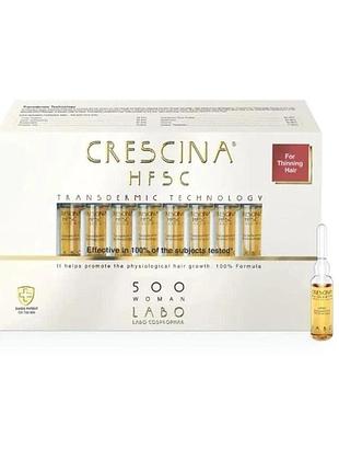 Средство для росту волосся для женщин hfsc transdermic 500 crescina 20 ампул