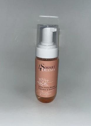Осветляющая пенка для интимной гигиены smart4derma sensitive glow gentle intime mousse, 150 мл