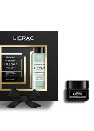 Набор крем для контуру очей 20мл + средство для демакияжу 100мл lierac premium kit