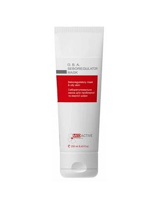 Себорегулювальна маска для проблемной та жирной кожи medactive o.b.a. seboregulator mask problematic & oily skin 250мл