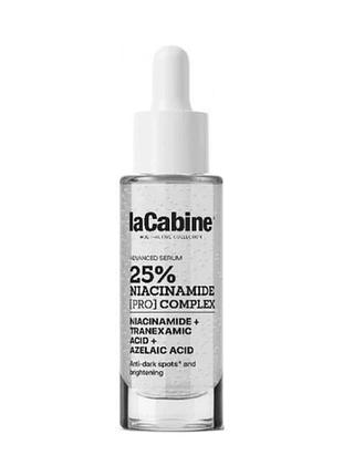 Висококонцентрована сироватка против пигментных плям advanced 25% niacinamide pro complex lacabine 30 мл (mapd-03756)