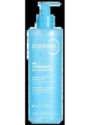 Очищуючий гель bioderma hydrabio gel moussant 400 мл (3701129814390)