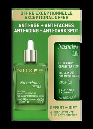 Набор nuxe антивозрастной nuxuriance ultra сироватка 30мл и крем для рук 75мл