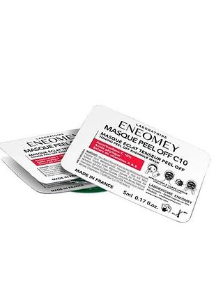 Тонізувальна маска для відновлення кольору обличчя masque peel off c10 toning peel off radiance mask eneomey 6х5 мл