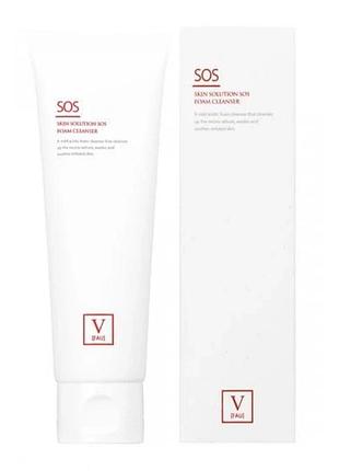 Гель-пина для умывания fau очищующая гипоалергенна sos foam cleanser 120 мл