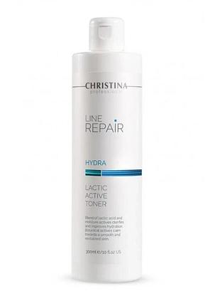 Тонік із молочною кислотою christina line repair hydra lactic active toner 300 мл