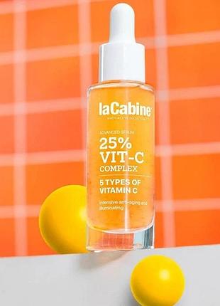 Сироватка для обличчя з вітаміном c vit-c 25% complex advanced serum lacabine 30 мл