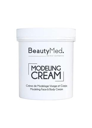 Моделюючий масажний крем для сухой и чувствительной кожи dry & sensetive skin modeling face & body cream beautymed 500 мл