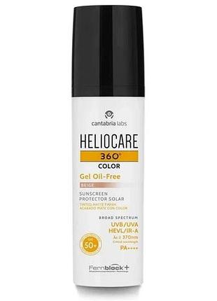 Тональний сонцезахисний гель cantabria labs на водній основі тон беж heliocare 360º color gel oil-free spf 50+ 50 мл