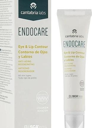 Регенерующий та омолоджующий крем-контур для очей та губ endocare eye and lip contour cantabria 15 мл