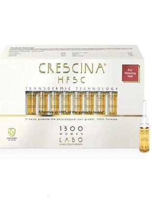 Средство для росту волосся для женщин hfsc transdermic 1300 crescina 20 ампул