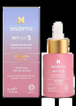 Інтенсивна сироватка sesderma для обличчя з ретинолом reti age 5 serum 30 мл