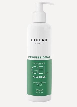 Гель для вмивання biolab estetic з кислотами аха washing gel axa acids 500 мл