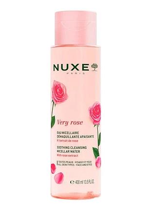 Нюкс вери роуз мицелярна вода nuxe very rose soothing micellar water 400 мл