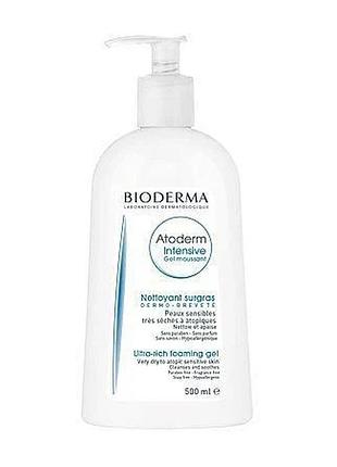 Очисний гель для сухої шкіри bioderma atoderm intensive gel moussant 500 мл