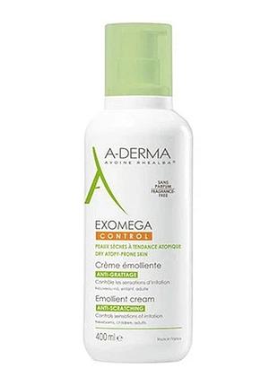 Крем для обличчя та тіла a-derma exomega control crème émolliente anti-grattage 400 мл