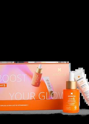 Набір sesderma c-vit 5 special pack для сяйва шкіри: сироватка + флюїд