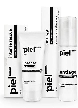 Антивозрастной комплекс piel cosmetics для мужчин men piel крем та маска
