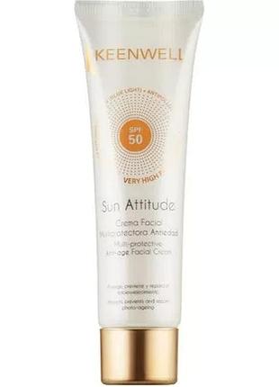 Мультизахисний антивозрастной крем для обличчя spf50 keenwell 60 мл