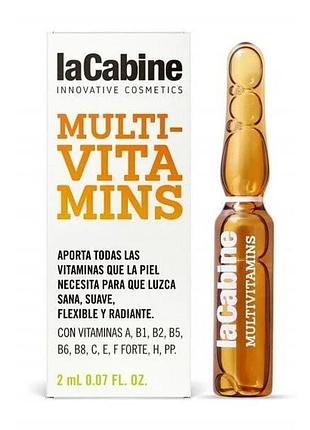 Висококонцентрована мультивітамінна ампула для обличчя multi-vitamins lacabine 2 мл