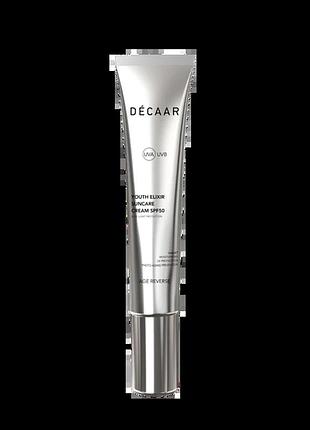 Крем-еликсир spf50 омолоджующий сонцезахисний youth elixir suncare cream spf50 décaar 50 мл