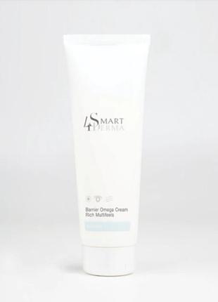 Живильний крем з церамідами smart4derma aquagen barrier omega cream rich mattifiers, 230 мл