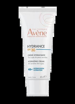 Зволожуючий крем avene для сухої чутливої шкіри обличчя hydrance rich cream spf 30 40 мл