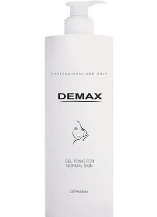 Гель-тонік з гіалуроновою кислотою gel tonic for normal skin demax 500 мл