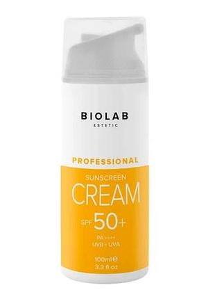 Крем з spf 50+ sunscreen cream biolab estetic 100 мл