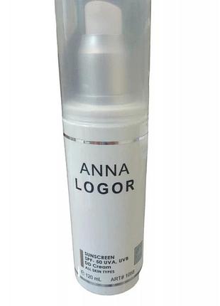 Сонцезахисний крем sunscreen spf-50 uva uvb dd cream anna logor 120 мл