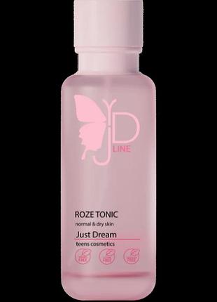 Тонік для нормальної та сухої шкіри medactive jd line roze tonic, 120 мл