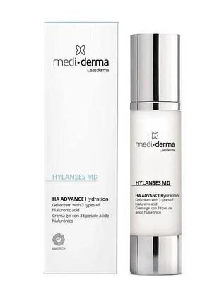 Зволожувальний гель-крем medi+derma facial gel cream moisturizing hylanses md 50 мл