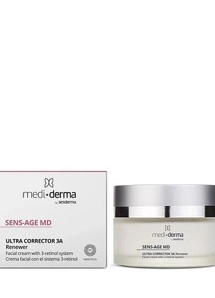 Регенерующий омолоджующий крем для обличчя mediderma renewing facial cream sens-age md 50 мл