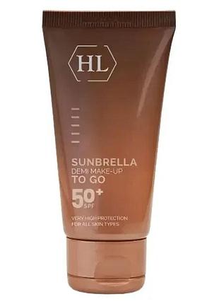 Тонований сонцезахисний крем spf 50+ holy land sunbrella demi make-up sun protector spf 50+ 50 мл