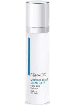 Матуючий денний крем dermo28 pura mattifier active cream spf15 50 мл (d28-0054)