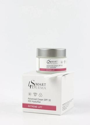 Крем денний вдосконалюючий spf 30 smart4derma extreme lift advanced cream spf 30 x50 hyalufiller 50 мл