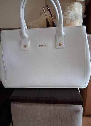 Сумка жіноча furla біла класична