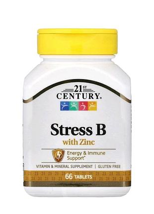 Вітаміни групи в стрес b з цинком 21st century stress b with zinc 66 таблеток