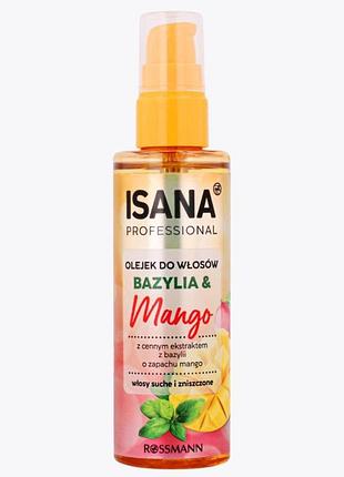 Isana professional olejek do włos caw bazylia & mango - профессиональное масло для сухих, ломких и поврежденных волос.