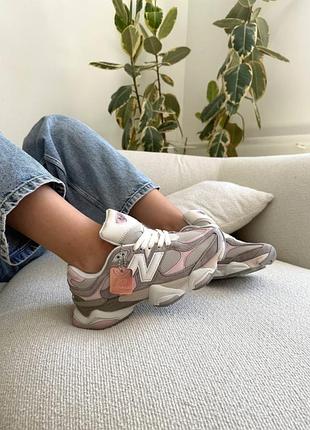 Жіночі кросівки new balance 9060 grey pink / smb+ 🔗