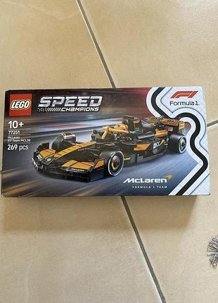 Конструктор lego speed champions автомобіль для перегонів mclaren f1 team mcl38 269 деталей